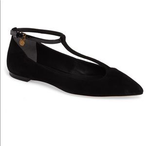 Tory Burch Ashton T-Strap Flat Size 8